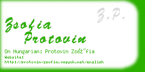 zsofia protovin business card